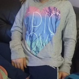 Aeropostale grey epic love hoddie